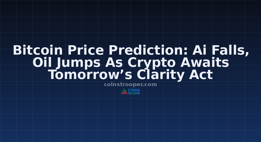 Bitcoin Price Prediction: Ai Falls, Oil Jumps As Crypto Awaits Tomorrow’s Clarity Act