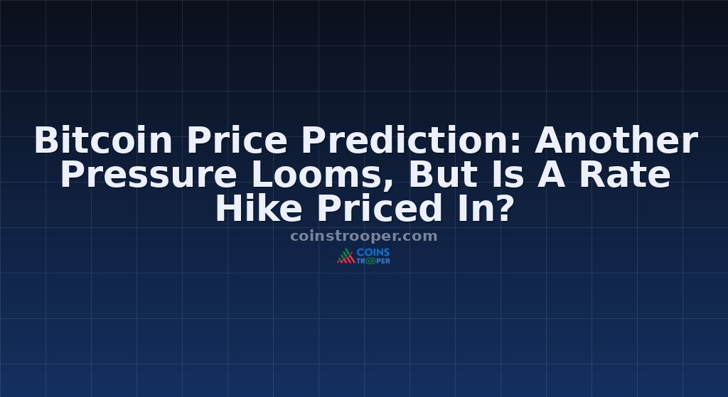 Bitcoin Price Prediction: Another Pressure Looms, But Is A Rate Hike Priced In?