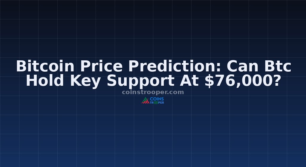Bitcoin Price Prediction: Can Btc Hold Key Support At $76,000?