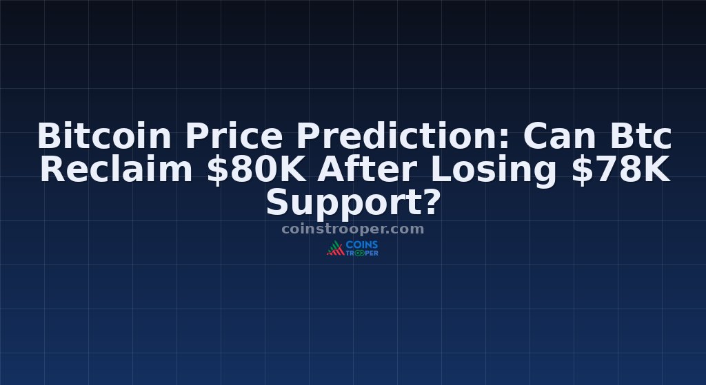 Bitcoin Price Prediction: Can Btc Reclaim $80K After Losing $78K Support?