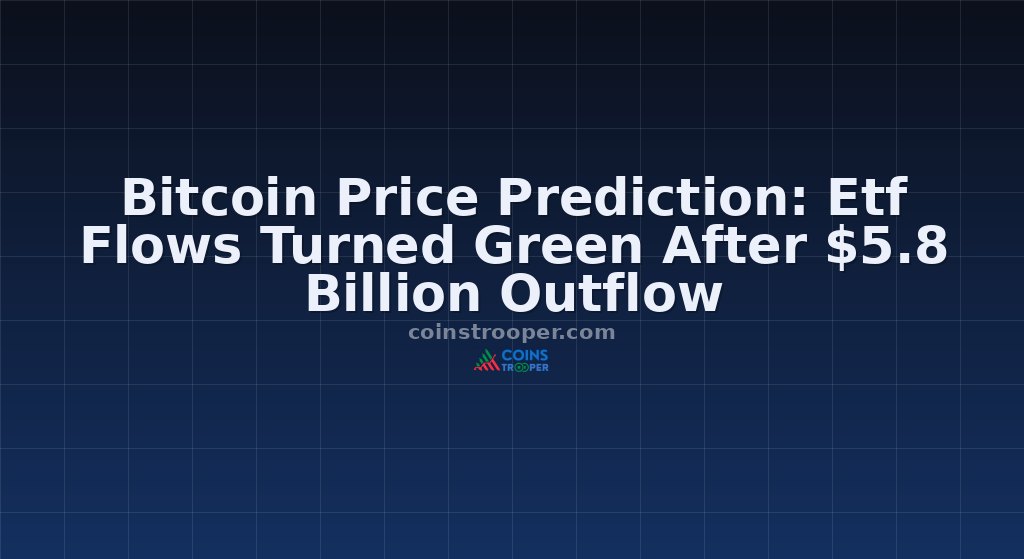 Bitcoin Price Prediction: Etf Flows Turned Green After $5.8 Billion Outflow
