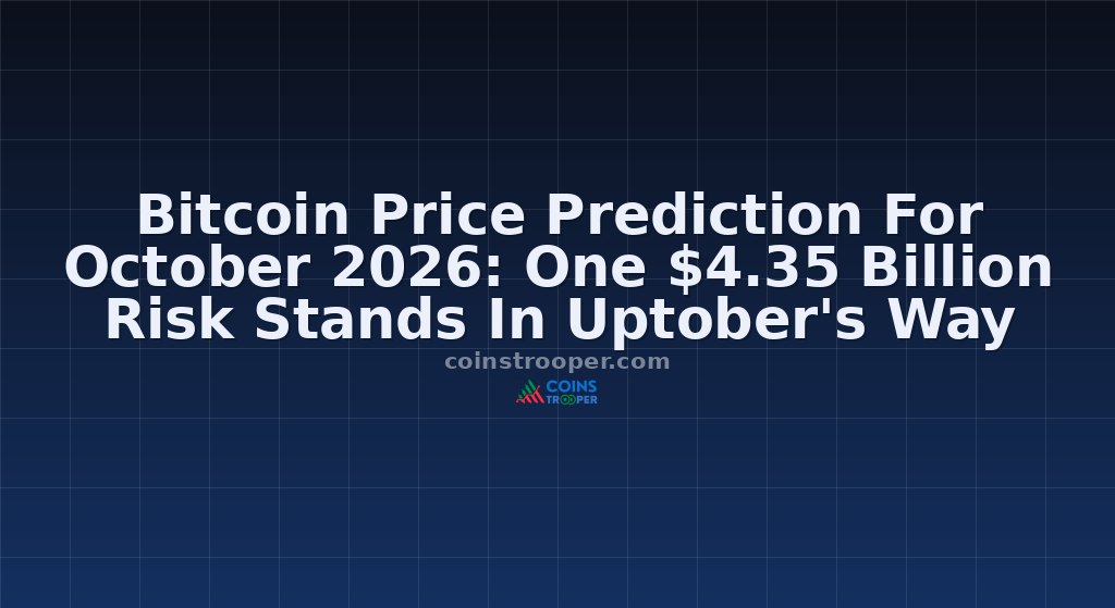 Bitcoin Price Prediction For October 2026: One $4.35 Billion Risk Stands In Uptober's Way