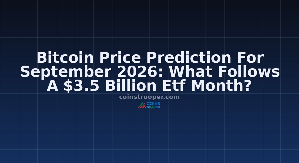 Bitcoin Price Prediction For September 2026: What Follows A $3.5 Billion Etf Month?