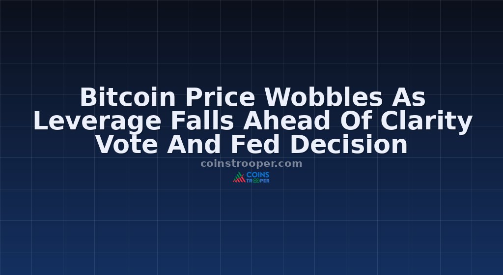 Bitcoin Price Wobbles As Leverage Falls Ahead Of Clarity Vote And Fed Decision