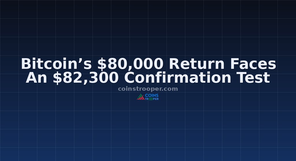 Bitcoin’s $80,000 Return Faces An $82,300 Confirmation Test