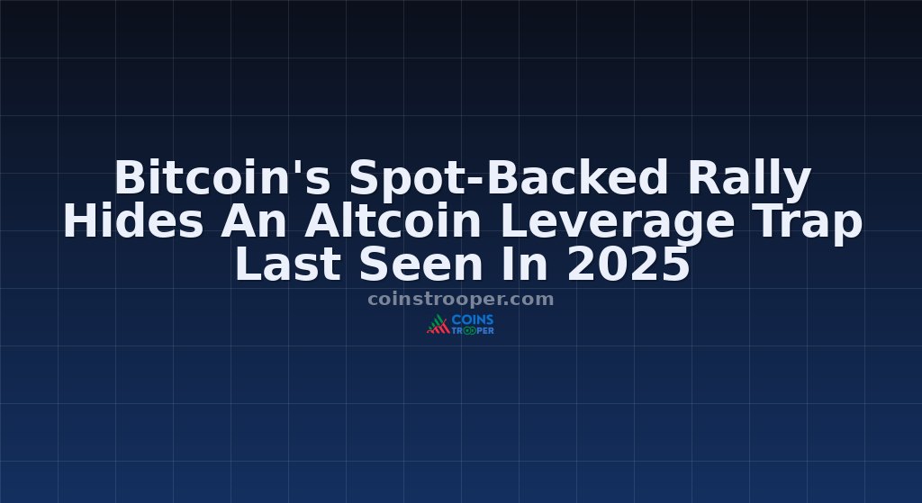 Bitcoin's Spot-Backed Rally Hides An Altcoin Leverage Trap Last Seen In 2025