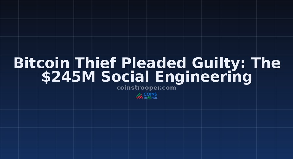 Bitcoin Thief Pleaded Guilty: The $245M Social Engineering
