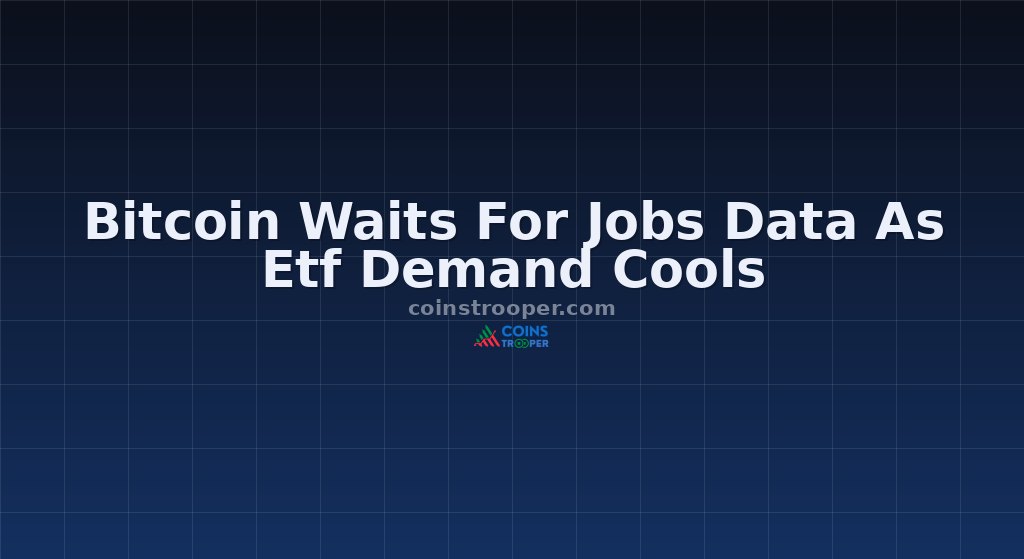 Bitcoin Waits For Jobs Data As Etf Demand Cools