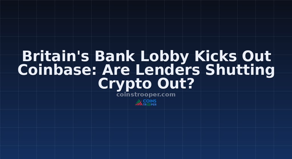 Britain's Bank Lobby Kicks Out Coinbase: Are Lenders Shutting Crypto Out?