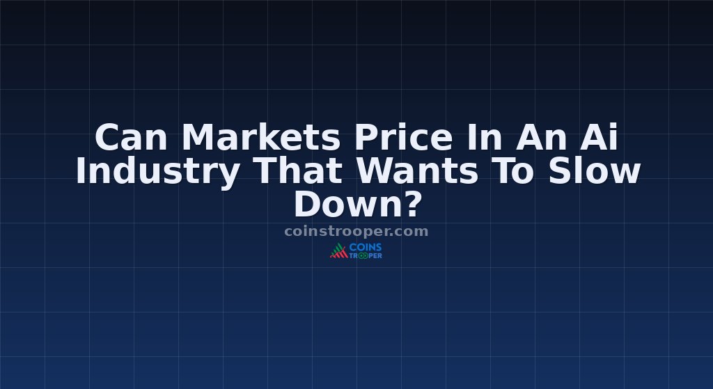 Can Markets Price In An Ai Industry That Wants To Slow Down?