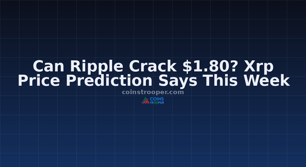 Can Ripple Crack $1.80? Xrp Price Prediction Says This Week