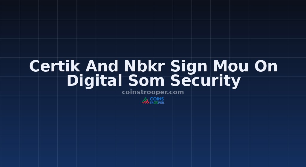 Certik And Nbkr Sign Mou On Digital Som Security
