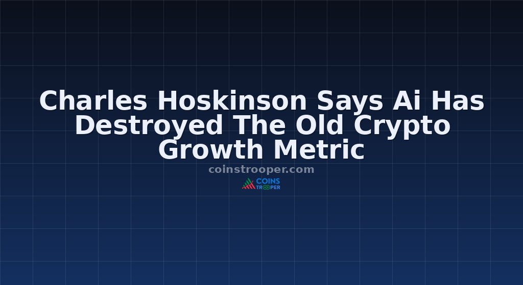 Charles Hoskinson Says Ai Has Destroyed The Old Crypto Growth Metric