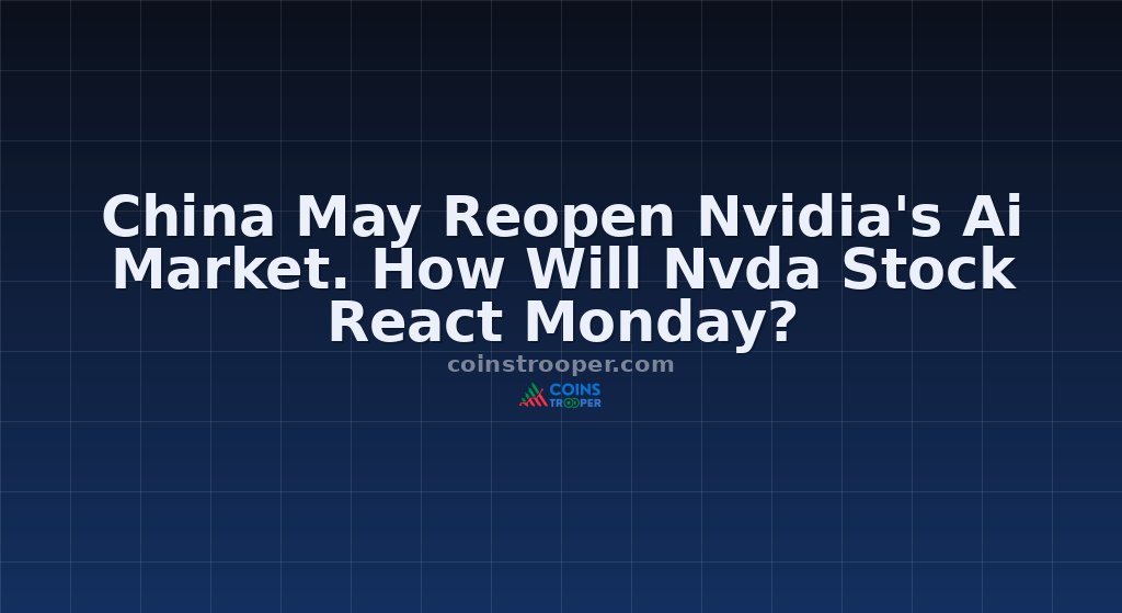China May Reopen Nvidia's Ai Market. How Will Nvda Stock React Monday?