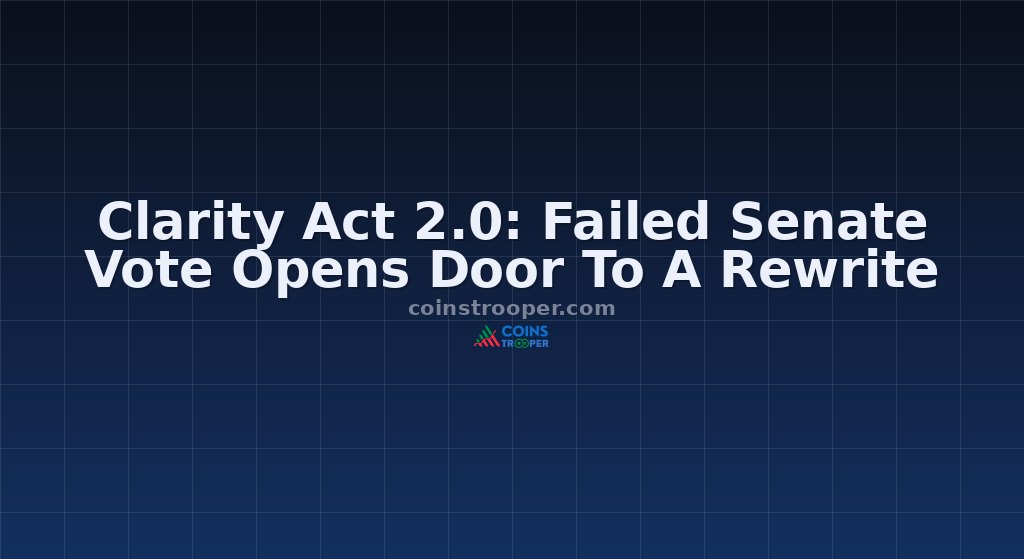 Clarity Act 2.0: Failed Senate Vote Opens Door To A Rewrite