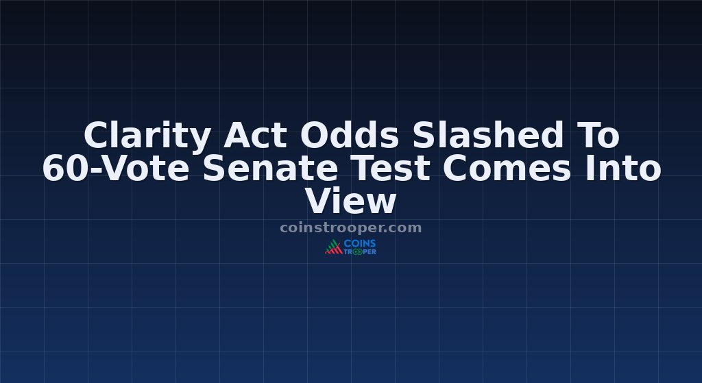Clarity Act Odds Slashed To 60-Vote Senate Test Comes Into View