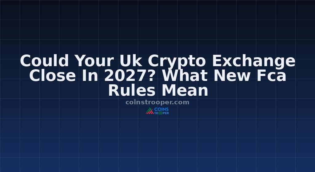 Could Your Uk Crypto Exchange Close In 2027? What New Fca Rules Mean