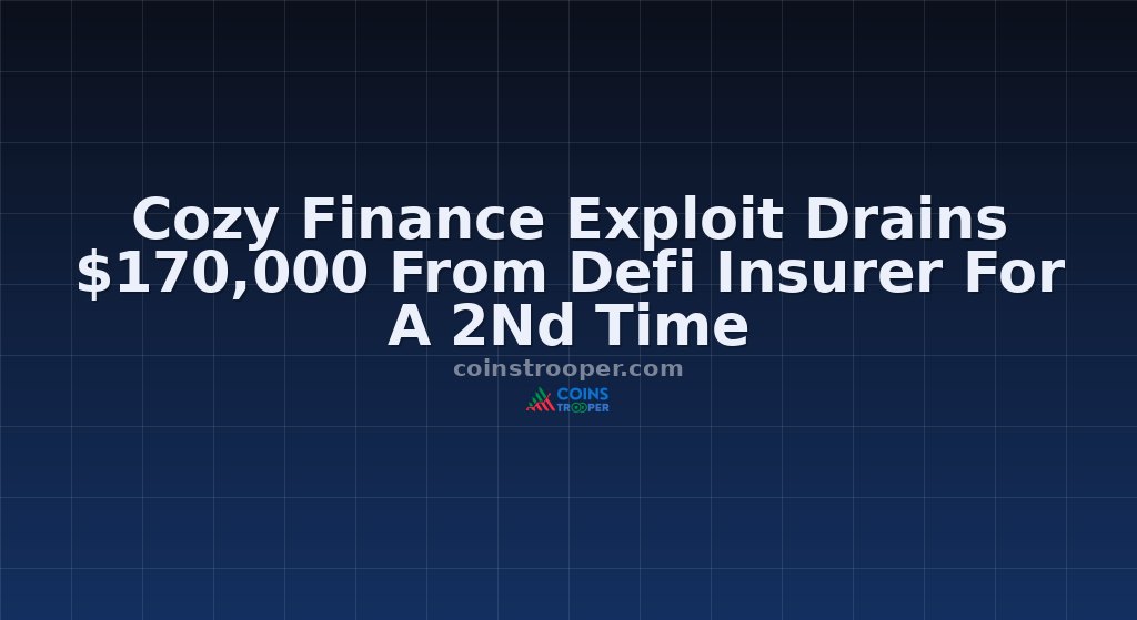 Cozy Finance Exploit Drains $170,000 From Defi Insurer For A 2Nd Time