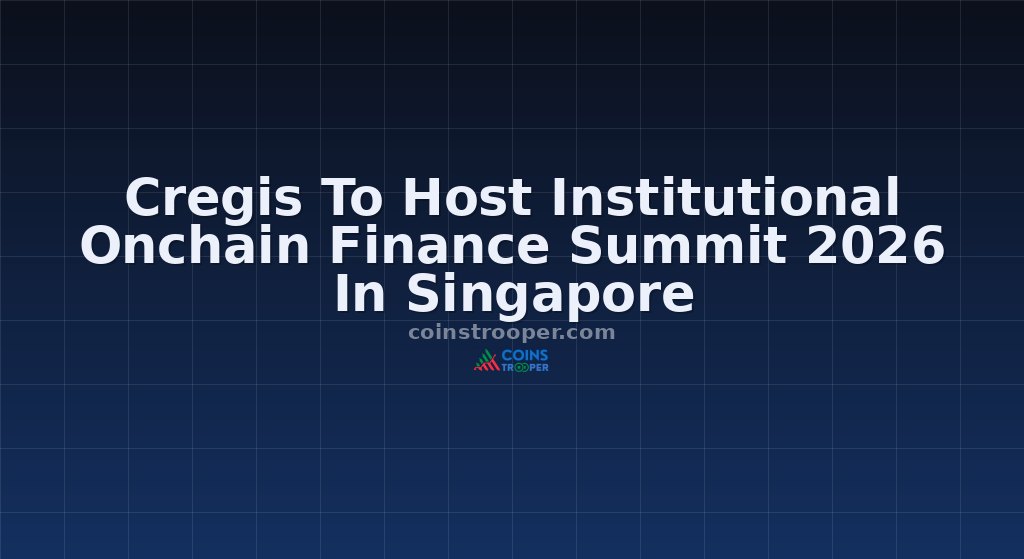 Cregis To Host Institutional Onchain Finance Summit 2026 In Singapore
