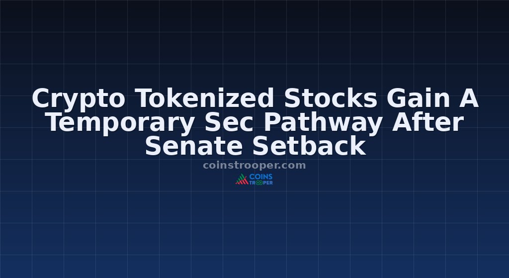 Crypto Tokenized Stocks Gain A Temporary Sec Pathway After Senate Setback