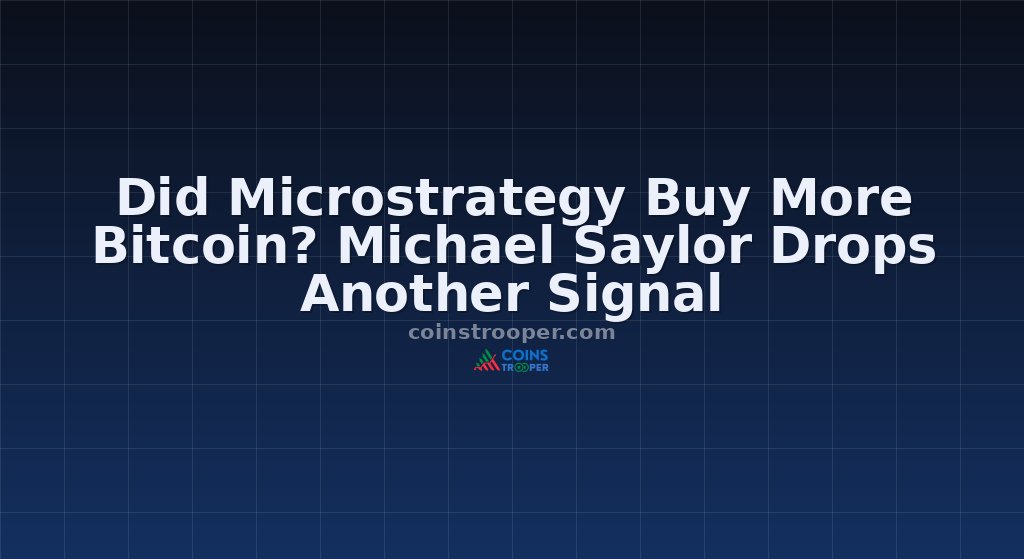 Did Microstrategy Buy More Bitcoin? Michael Saylor Drops Another Signal