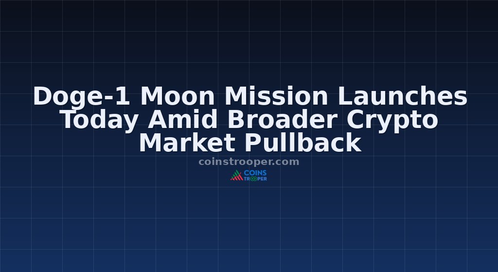 Doge-1 Moon Mission Launches Today Amid Broader Crypto Market Pullback