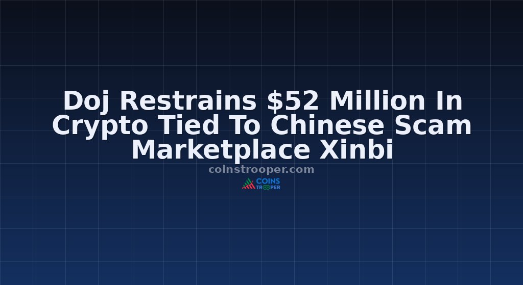 Doj Restrains $52 Million In Crypto Tied To Chinese Scam Marketplace Xinbi