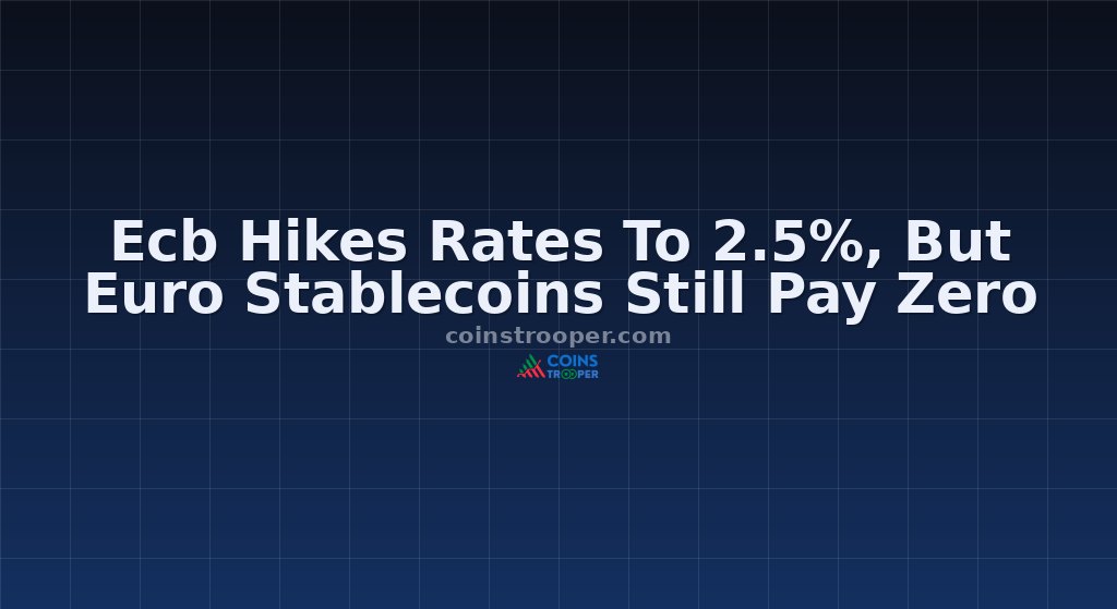 Ecb Hikes Rates To 2.5%, But Euro Stablecoins Still Pay Zero