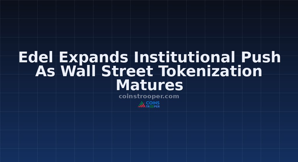 Edel Expands Institutional Push As Wall Street Tokenization Matures