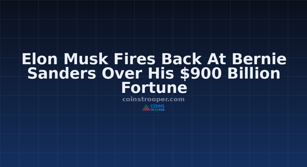 Elon Musk Fires Back At Bernie Sanders Over His $900 Billion Fortune