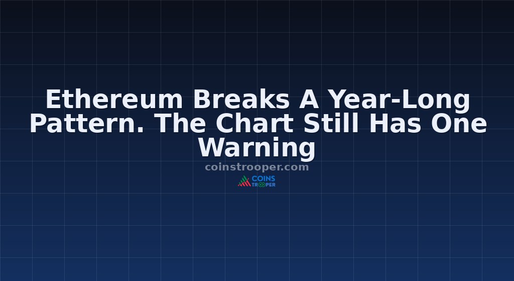 Ethereum Breaks A Year-Long Pattern. The Chart Still Has One Warning
