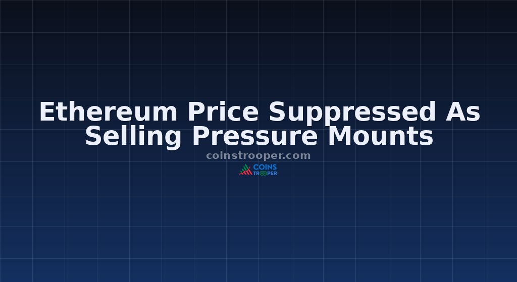 Ethereum Price Suppressed As Selling Pressure Mounts