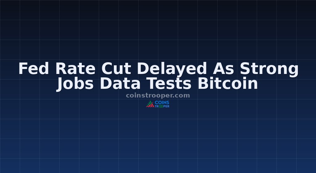 Fed Rate Cut Delayed As Strong Jobs Data Tests Bitcoin