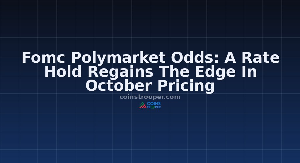Fomc Polymarket Odds: A Rate Hold Regains The Edge In October Pricing
