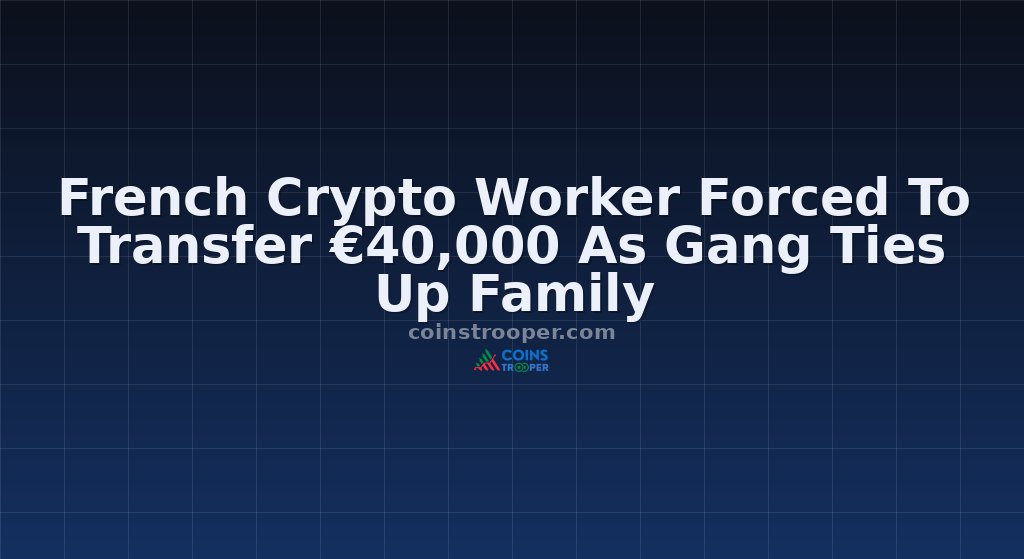 French Crypto Worker Forced To Transfer €40,000 As Gang Ties Up Family