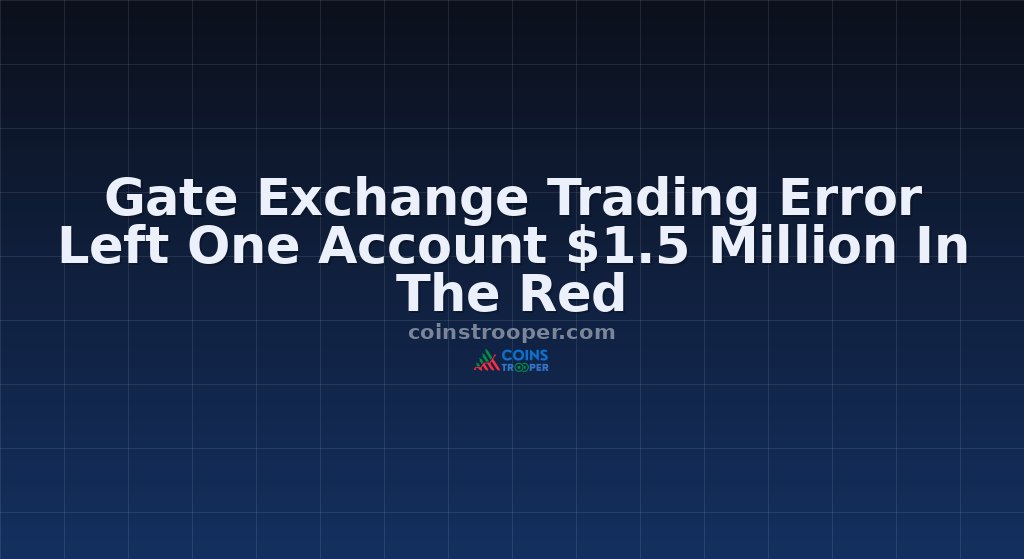 Gate Exchange Trading Error Left One Account $1.5 Million In The Red
