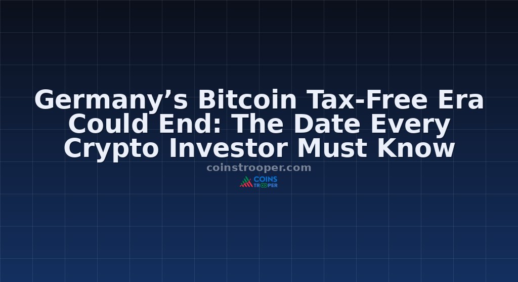 Germany’s Bitcoin Tax-Free Era Could End: The Date Every Crypto Investor Must Know