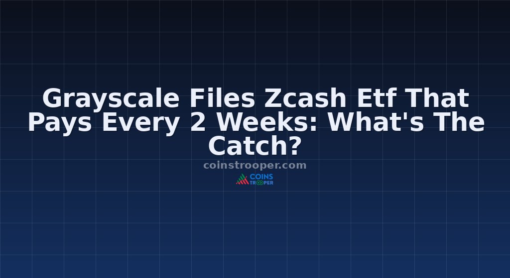 Grayscale Files Zcash Etf That Pays Every 2 Weeks: What's The Catch?