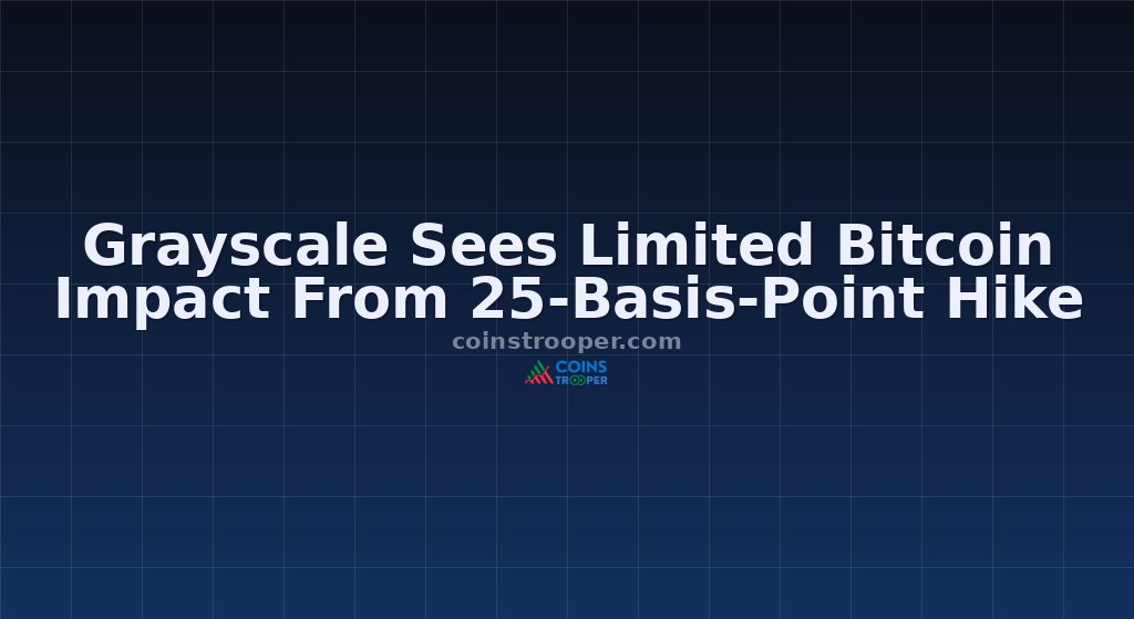 Grayscale Sees Limited Bitcoin Impact From 25-Basis-Point Hike