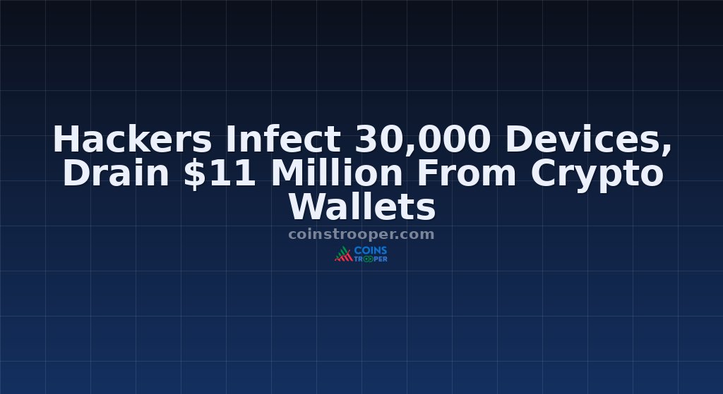 Hackers Infect 30,000 Devices, Drain $11 Million From Crypto Wallets