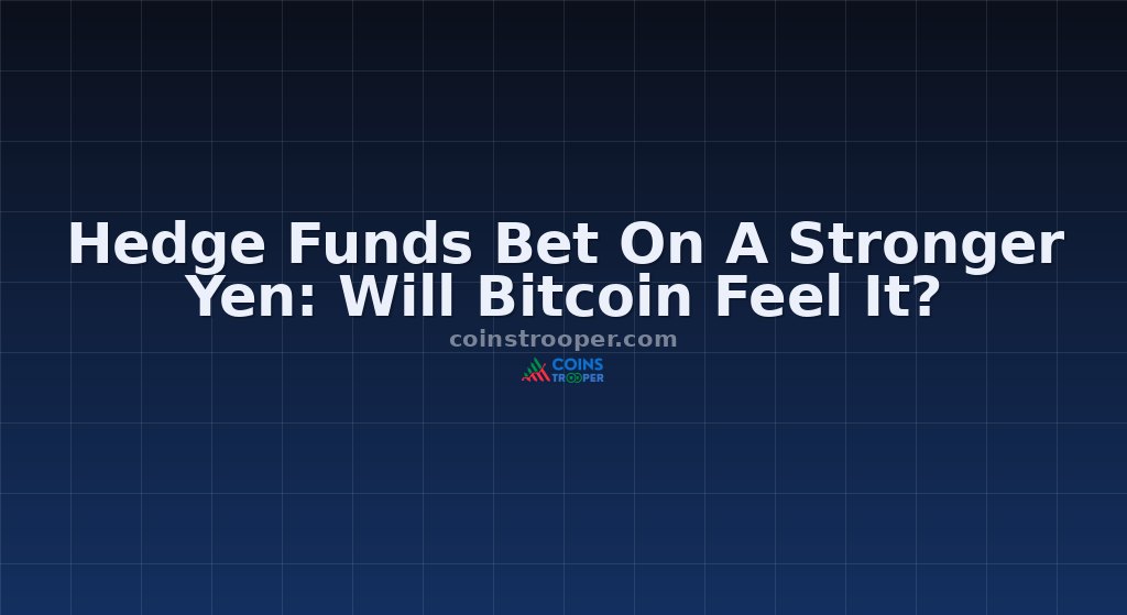 Hedge Funds Bet On A Stronger Yen: Will Bitcoin Feel It?