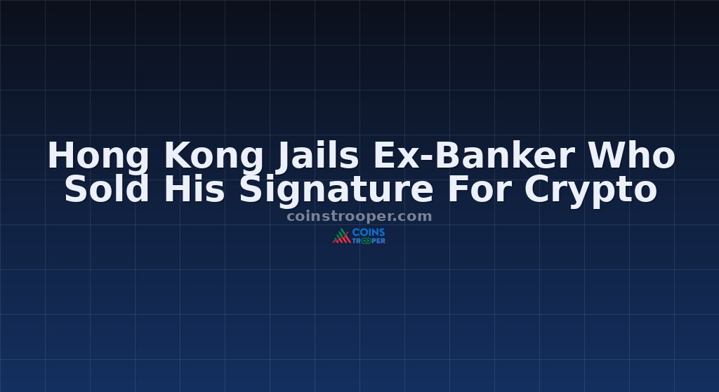 Hong Kong Jails Ex-Banker Who Sold His Signature For Crypto