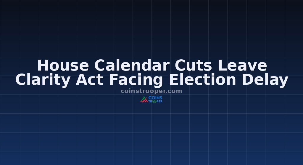 House Calendar Cuts Leave Clarity Act Facing Election Delay