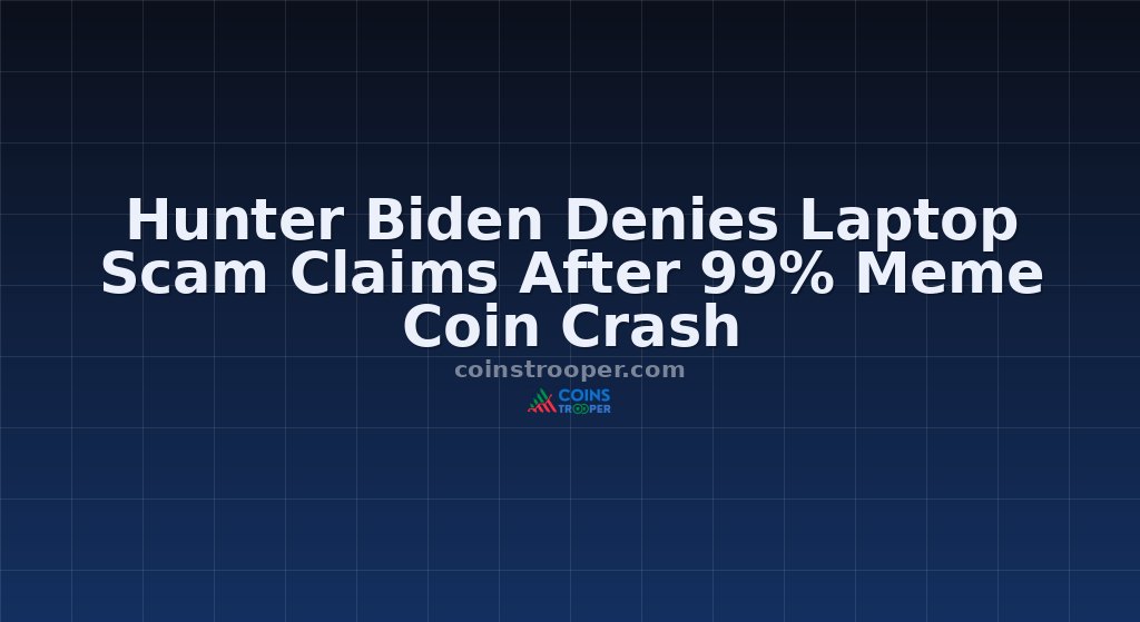 Hunter Biden Denies Laptop Scam Claims After 99% Meme Coin Crash