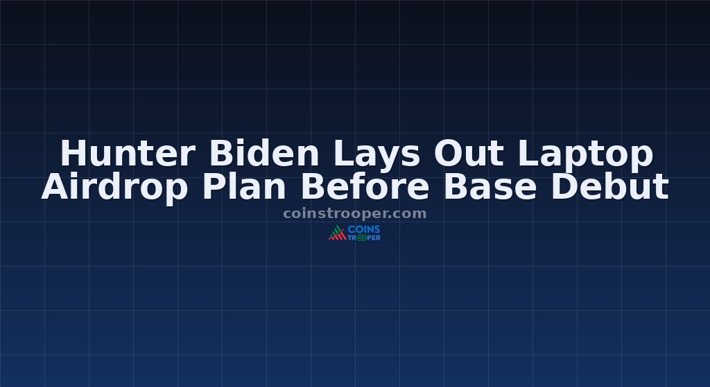 Hunter Biden Lays Out Laptop Airdrop Plan Before Base Debut