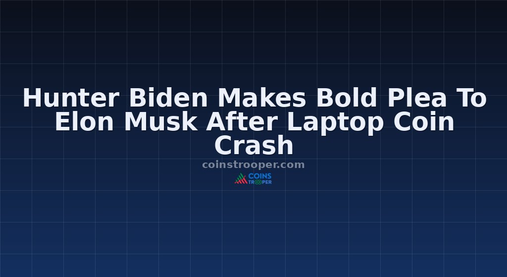 Hunter Biden Makes Bold Plea To Elon Musk After Laptop Coin Crash