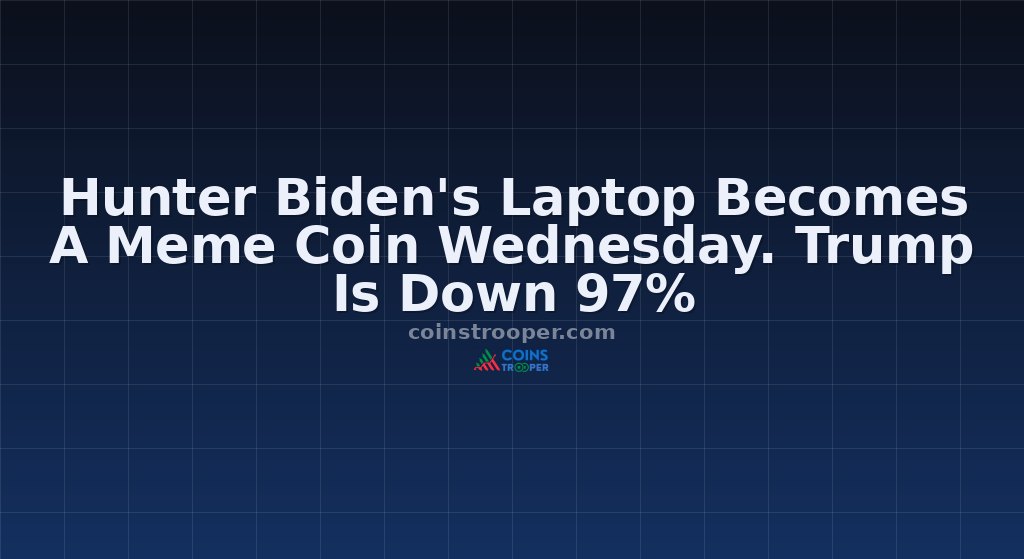 Hunter Biden's Laptop Becomes A Meme Coin Wednesday. Trump Is Down 97%