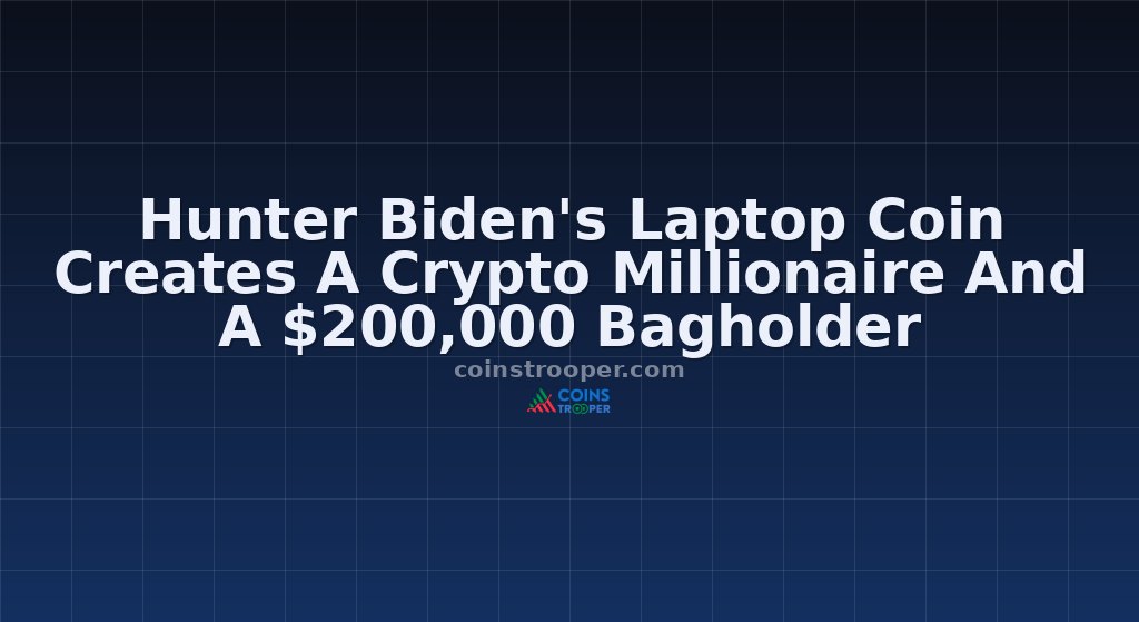 Hunter Biden's Laptop Coin Creates A Crypto Millionaire And A $200,000 Bagholder