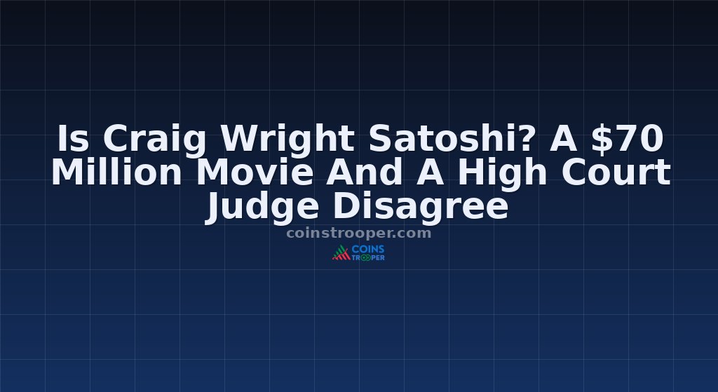 Is Craig Wright Satoshi? A $70 Million Movie And A High Court Judge Disagree