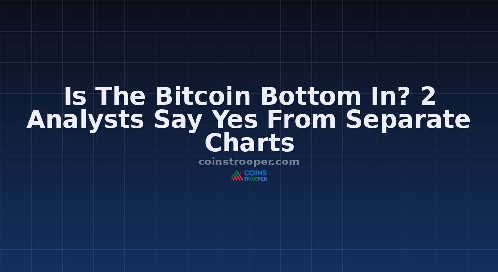 Is The Bitcoin Bottom In? 2 Analysts Say Yes From Separate Charts